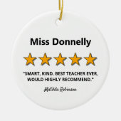 Review kerst lerarenwaardering keramisch ornament (Voorkant)