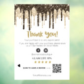 *~* REVIEW QR AP8 GLAM DRIPS. HARTELIJK BEDANKT RAAMSTICKER (Vel 3)