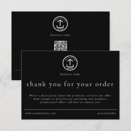 Review Thank You Order Packaging Business Logo Bedankkaart