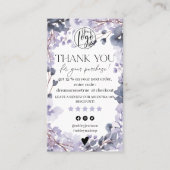 Review van de lavendel waterverf dank u visitekaartje (Voorkant)