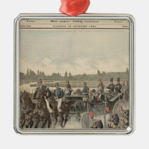 Review van de troepen metalen ornament