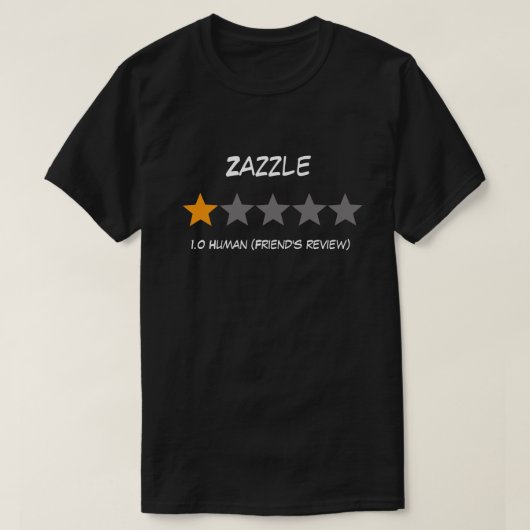Review van een vriendin van een ster t-shirt (Design voorkant)