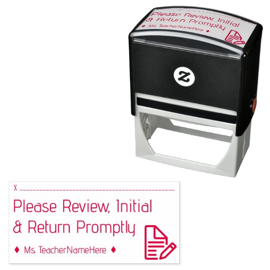 Review Verzoek + Naam Rubber Stempel (In situ)