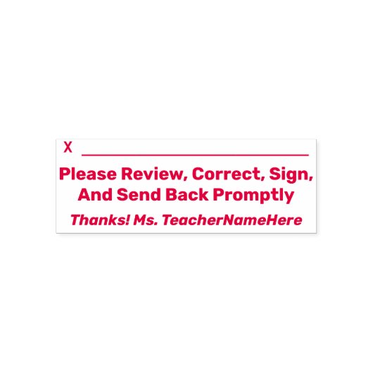 Review Verzoek + Naam Rubber Stempel (Design)
