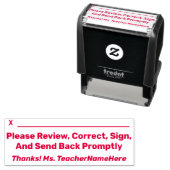Review Verzoek + Naam Rubber Stempel (In situ)