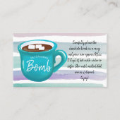 review verzoek om een warme chocoladebom visitekaartje (Voorkant)