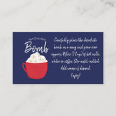 review verzoek om een warme chocoladebom visitekaartje (Voorkant)