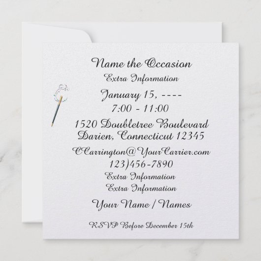 Revised Creëer Magic Invitation Kaart (Achterkant)