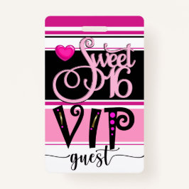 Revised Sweet 16 VIP Guest Badge - Bekijk terug