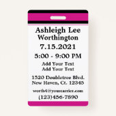 Revised Sweet 16 VIP Guest Badge - Bekijk terug (Achterkant)