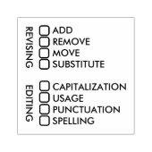 Reviseren en bewerken Schrijven Proces Rubber Stam Rubberstempel (Afrduk)