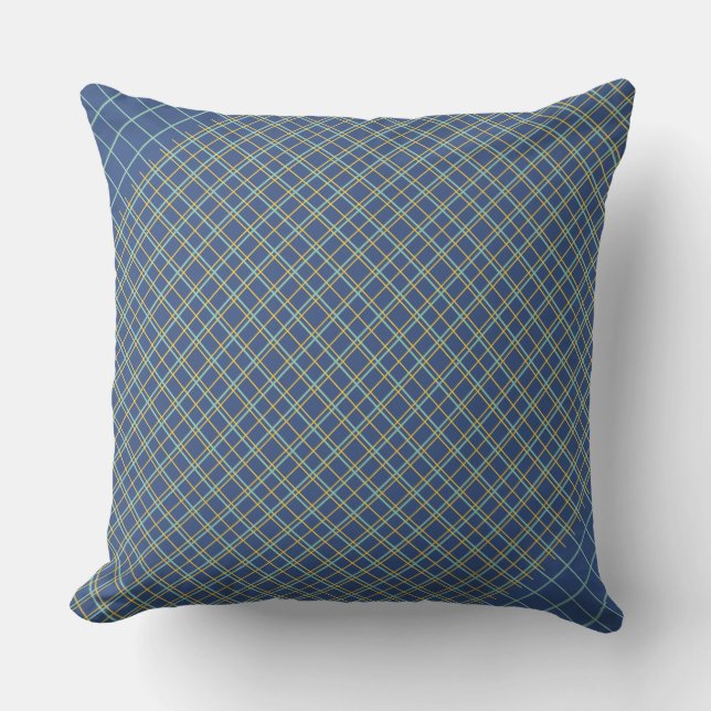 Revisisted Tartan Blue Pillow Kussen (Voorkant)