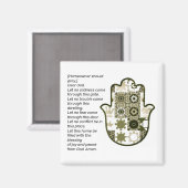 Revisit Square Khamsa Hand Magnet 1 Owner (Voorkant / Achterkant)