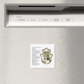 Revisit Square Khamsa Hand Magnet 1 Owner (Insitu (Vaatwasser))