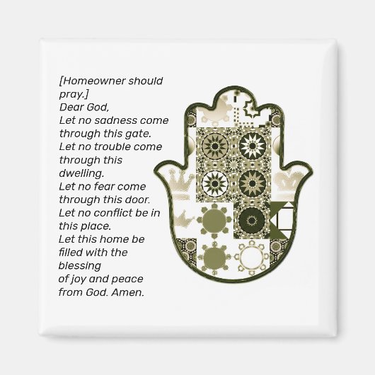 Revisit Square Khamsa Hand Magnet 1 Owner (Voorkant)