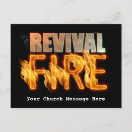 Revival fire evangelisatie christelijke kerk outre briefkaart