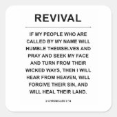 Revival Vierkante Sticker (Voorkant)