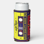 Revive Retro Vibes: Pop Art Mix Tape Seltzer Blikjeskoeler (Seltzer Voorkant)