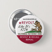 Revolt alsof het 1776 Button is (Voorkant /achterkant)
