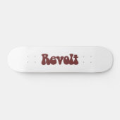 Revolt - Bruin in wit Persoonlijk Skateboard (Horizontaal)