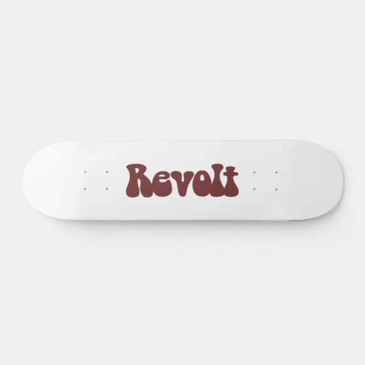 Revolt - Bruin in wit Persoonlijk Skateboard (Horizontaal)