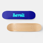 Revolt - Cyaan op donkerblauw Persoonlijk Skateboard (Horizontaal)