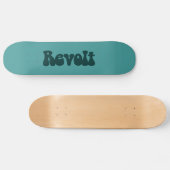 Revolt - Donkergroen op oceaangroen Skateboard (Horizontaal)