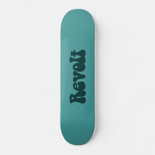 Revolt - Donkergroen op oceaangroen Skateboard (Voorkant)