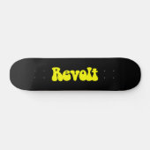 Revolt - Geel op zwart Skateboard (Horizontaal)