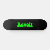 Revolt - Groen op zwart Persoonlijk Skateboard (Horizontaal)