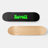 Revolt - Groen op zwart Persoonlijk Skateboard (Horizontaal)