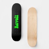 Revolt - Groen op zwart Persoonlijk Skateboard (Voorkant)