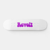 Revolt - Paars op wit Persoonlijk Skateboard (Horizontaal)