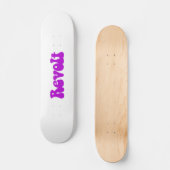 Revolt - Paars op wit Persoonlijk Skateboard (Voorkant)