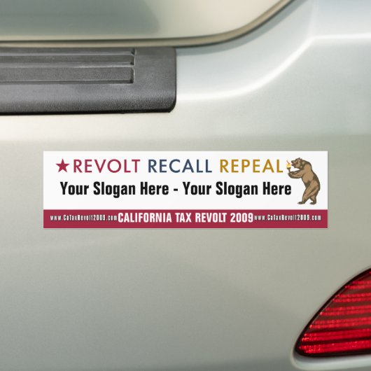 Revolt Recall Repeal - Aangepaste Bumpersticker (Op auto)