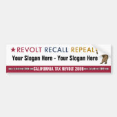 Revolt Recall Repeal - Aangepaste Bumpersticker (Voorkant)