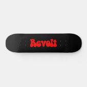 Revolt - Rood op zwart Persoonlijk Skateboard (Horizontaal)