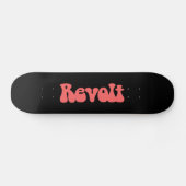 Revolt - Tropisch roze op zwart Persoonlijk Skateboard (Horizontaal)