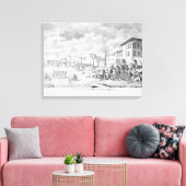 Revolt van de zijdewerkers van Lyon Canvas Afdruk (Insitu (Woonkamer))