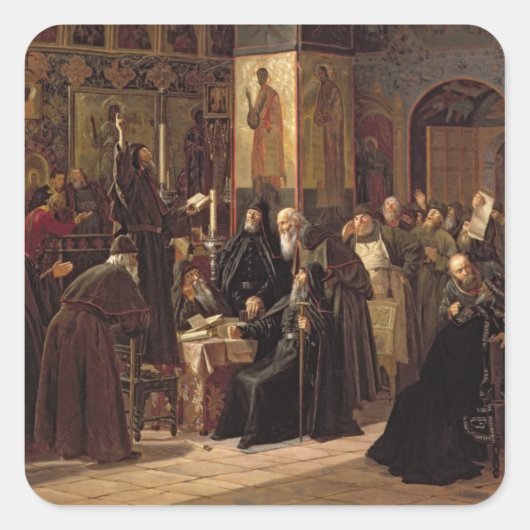 Revolt van het Solovetsy-klooster Vierkante Sticker (Voorkant)