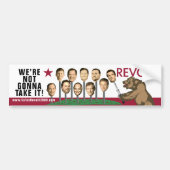 Revolt - We gaan het niet Bumperstickers (Voorkant)