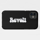 Revolt - wit op zwart Case-Mate iPhone case (Achterkant (horizontaal))