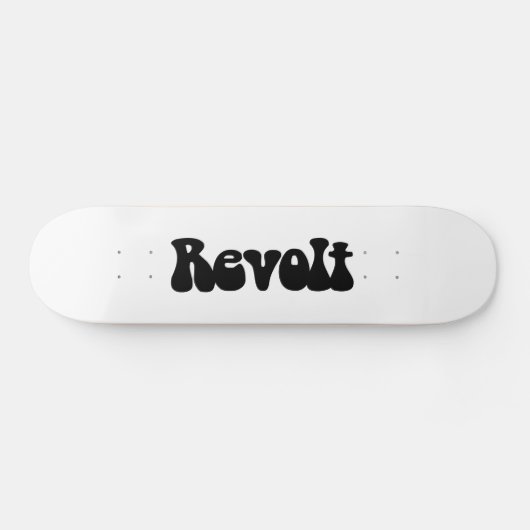 Revolt - zwart op wit skateboard (Horizontaal)