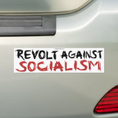 Revolte tegen socialisme bumpersticker (Op auto)