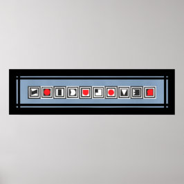 REVOLUCION Black Grey Red Poster