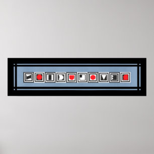 REVOLUCION Black Grey Red Poster