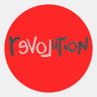 Revolutie - Antisociaal Ronde Sticker