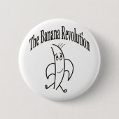 REVOLUTIE BANANEN RONDE BUTTON 5,7 CM (Voorkant)