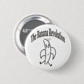 REVOLUTIE BANANEN RONDE BUTTON 5,7 CM (Voorkant /achterkant)