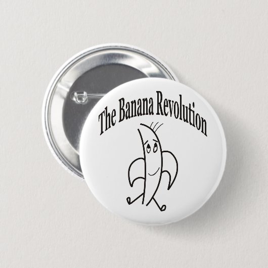 REVOLUTIE BANANEN RONDE BUTTON 5,7 CM (Voorkant /achterkant)